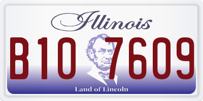 IL license plate B107609