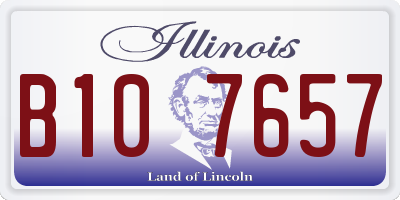 IL license plate B107657
