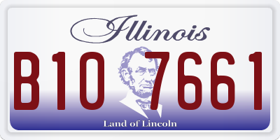 IL license plate B107661