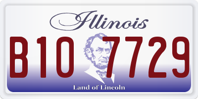 IL license plate B107729