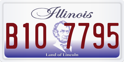 IL license plate B107795