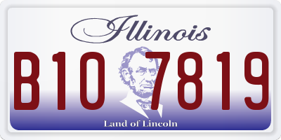 IL license plate B107819