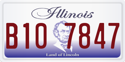 IL license plate B107847