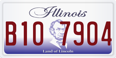 IL license plate B107904