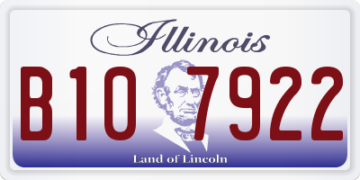 IL license plate B107922