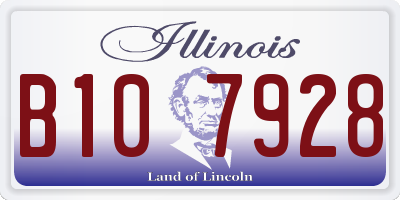 IL license plate B107928