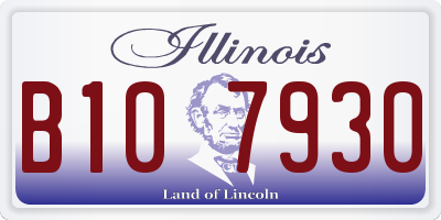 IL license plate B107930