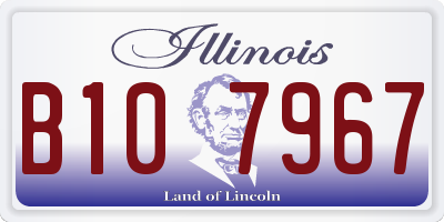 IL license plate B107967