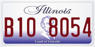 IL license plate B108054