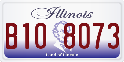 IL license plate B108073