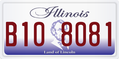 IL license plate B108081