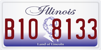 IL license plate B108133