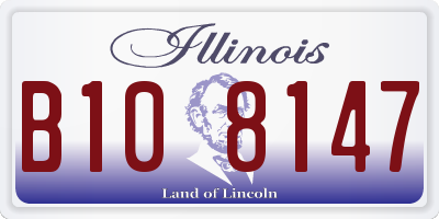 IL license plate B108147