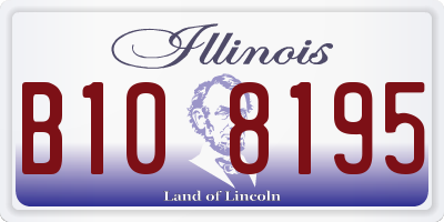 IL license plate B108195