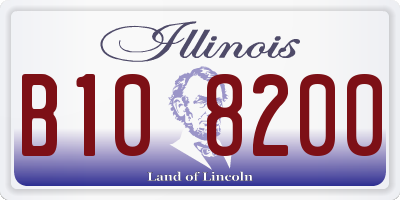 IL license plate B108200