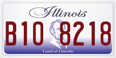 IL license plate B108218