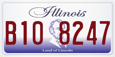 IL license plate B108247
