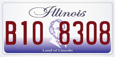 IL license plate B108308