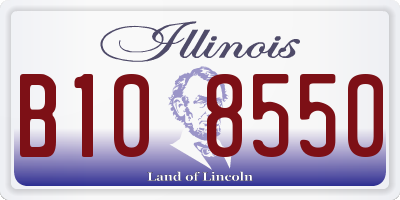 IL license plate B108550
