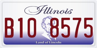 IL license plate B108575