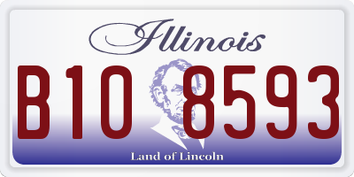 IL license plate B108593