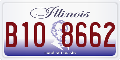 IL license plate B108662