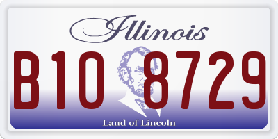 IL license plate B108729