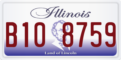 IL license plate B108759