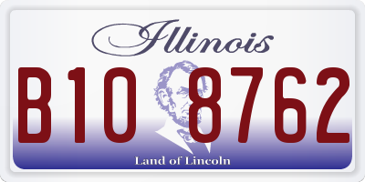 IL license plate B108762