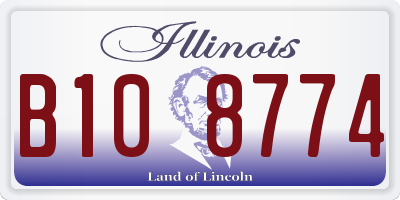 IL license plate B108774