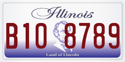 IL license plate B108789