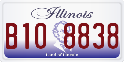 IL license plate B108838