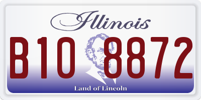 IL license plate B108872