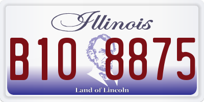 IL license plate B108875