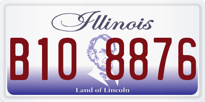 IL license plate B108876