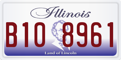 IL license plate B108961