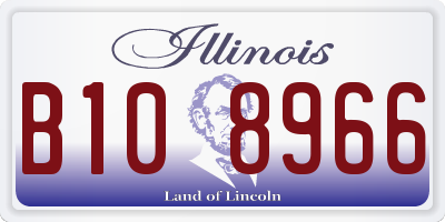 IL license plate B108966