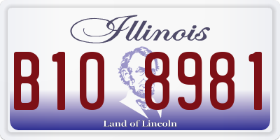IL license plate B108981