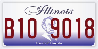 IL license plate B109018