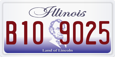 IL license plate B109025