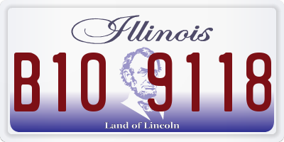IL license plate B109118