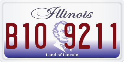 IL license plate B109211
