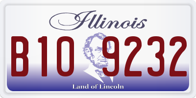 IL license plate B109232