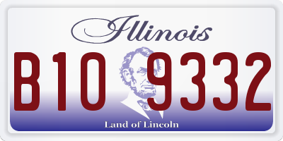 IL license plate B109332