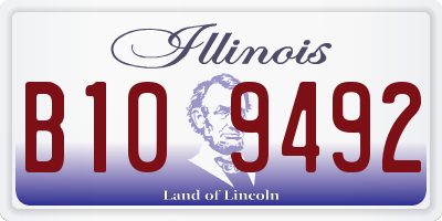 IL license plate B109492