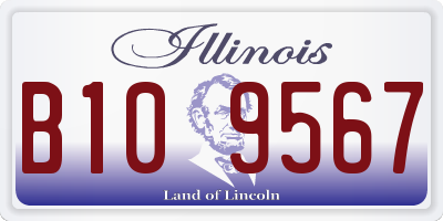IL license plate B109567