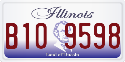 IL license plate B109598