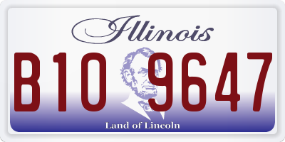 IL license plate B109647