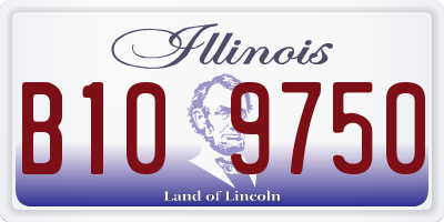 IL license plate B109750