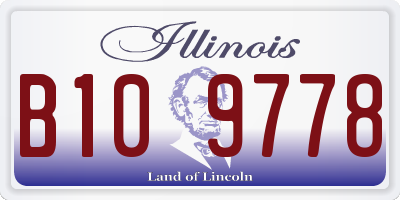 IL license plate B109778